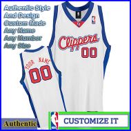 Los Angeles Clippers  White Authentic Style Classic Home Jersey