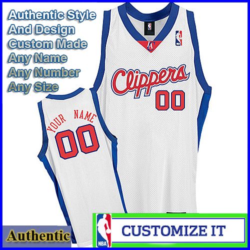 Los Angeles Clippers  White Authentic Style Home Jersey