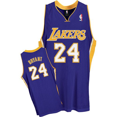 LA Lakers Authentic Style Road Jersey Purple #24 Kobe Bryant