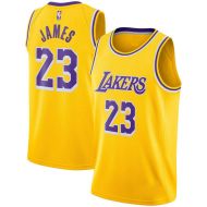  LeBron James #23 Los Angeles Lakers Authentic Style Home Gold Jersey