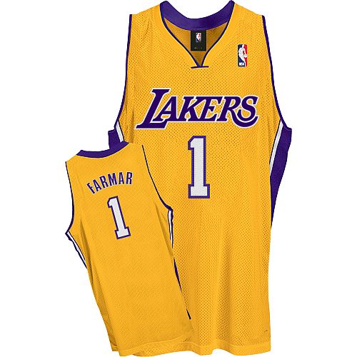 LA Lakers Authentic Style Home Jersey Gold #1 Jordan Farmar