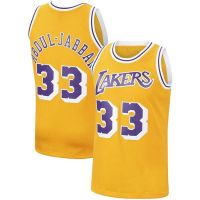 LA Lakers Throwback Authentic Style Gold Jersey  #33 ABDUL-JABBAR 