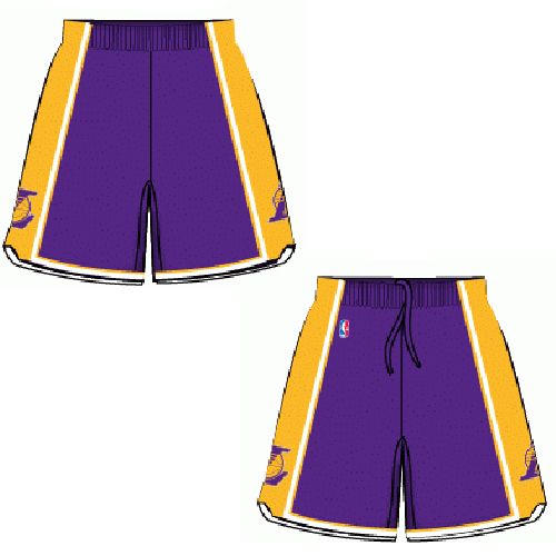 Mens Los Angeles Lakers Road Purple Authentic Style On-Court Shorts