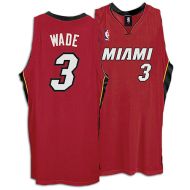 Miami Heat Authentic Style Alt Jersey Red #3 Dwyane Wade