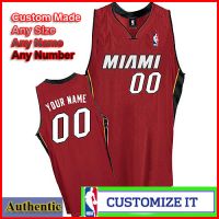 Miami Heat Custom Authentic Style Alternate Jersey Burgundy