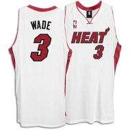 Miami Heat Authentic Style Home Jersey White #3 Dwyane Wade