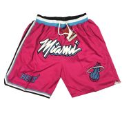 Mens Miami Heat Reto Pink Mesh Authentic Style Basketball Shorts