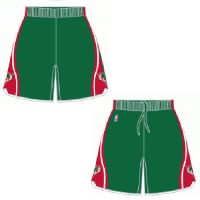 Mens Milwaukee Bucks Road Green Authentic Style On-Court Shorts