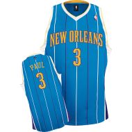 New Orleans Hornets Authentic Style Road Jersey Blue #3 Chris Paul
