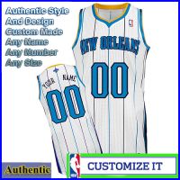 New Orleans Hornets Custom Authentic Style Home Jersey White