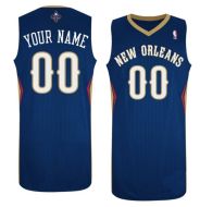 New Orleans Pelicans Custom Authentic Style Road Jersey Blue