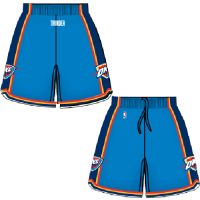 Mens Oklahoma City Road Blue Authentic Style On-Court Shorts