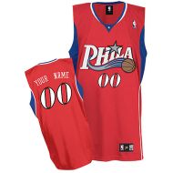Philadelphia 76ers Customized Authentic Style Star Road Jersey Black