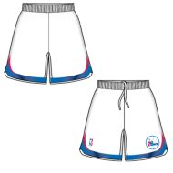 Mens Philadelphia 76ers Home White Authentic Style On-Court Shorts
