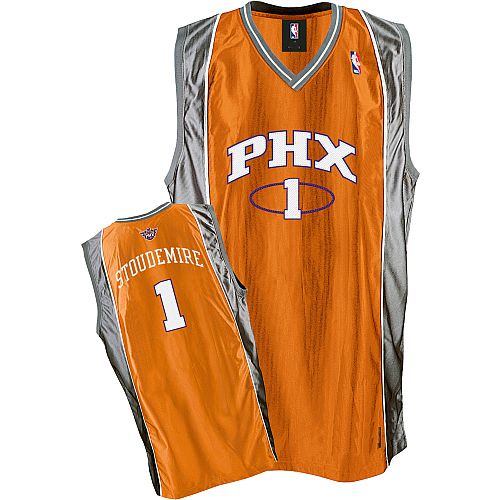 Phoenix Suns Authentic Style Alternate Orange Jersey #1 Amar'e Stoudemire