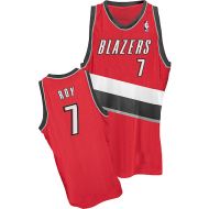 Portland Trail Blazers Custom Authentic Style Alt Jersey Red # 7 Brandon Roy