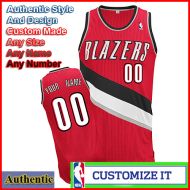 Portland Trail Blazers Custom Authentic Style Alternate Jersey Red