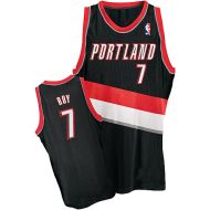 Portland Trail Blazers Custom Authentic Style Road Jersey Black # 7 Brandon Roy
