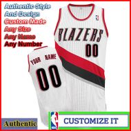 Portland Trail Blazers Custom Authentic Style Home Jersey White