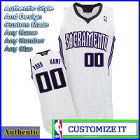 Sacramento Kings Custom Authentic Style Home Jersey White