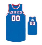 Sacramento Kings Custom Authentic Style Throwback Rochester Blue Jersey 