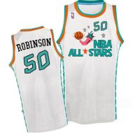 1996 NBA All-Star Game Authentic White West Jersey David Robinson 50 Or Custom