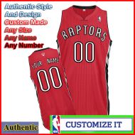 Toronto Raptors Custom Authentic Style Road Jersey Red