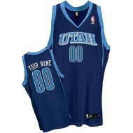 Utah Jazz  Blue Custom Authentic Style Road Jersey