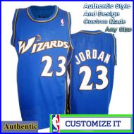 Washington Wizards Basketball  Jersey Blue #23 Michael Jordan