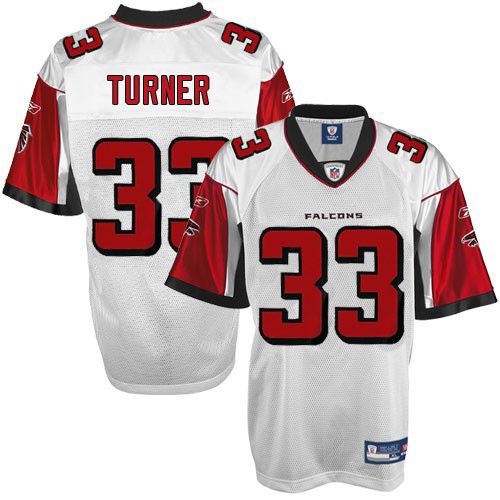 Atlanta Falcons NFL White Football Jersey #33 Michael Turner