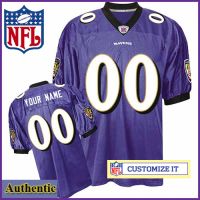 Baltimore Ravens RBK Style Authentic Home Purple Youth Jersey