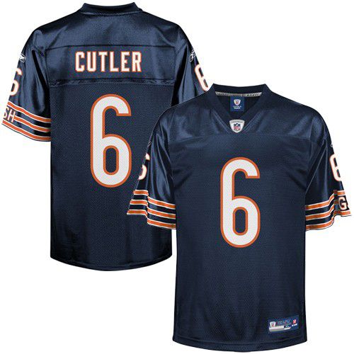 Chicago Bears NFL Navy Blue Football Jersey #6 Jay Cutler