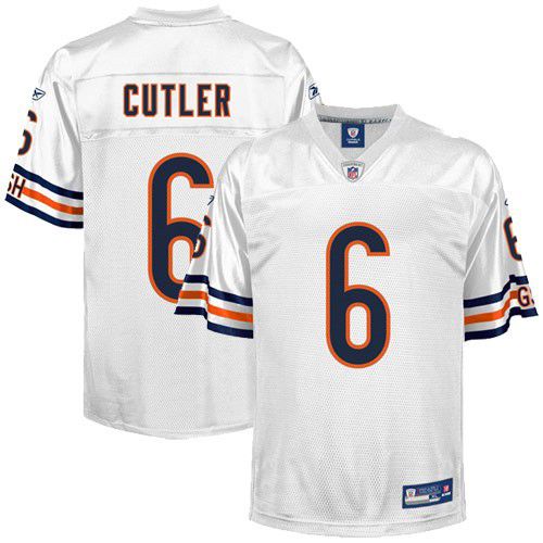 Chicago Bears NFL White Football Jersey #6 Jay Cutler