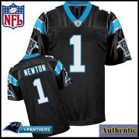 Carolina Panthers NFL Authentic Black Football Jersey #1 Cam Newton