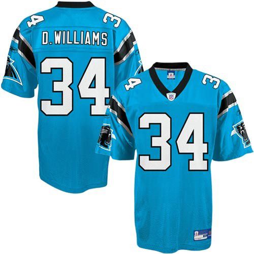 Carolina Panthers NFL Light Blue Football Jersey #34 DeAngelo Williams