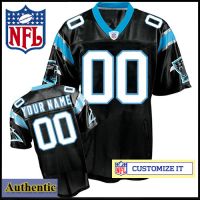 Carolina Panthers RBK Style  Authentic Home Black Youth Jersey