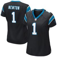Nike Style Women's Carolina Panthers Black Jersey #1 Cam Newton