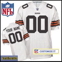 Cleveland Browns RBK Style Authentic White Jersey (Pick A Player)
