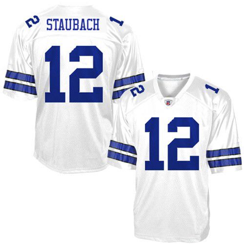 Dallas Cowboys NFL Legends White Football Jersey #12 Roger Staubach