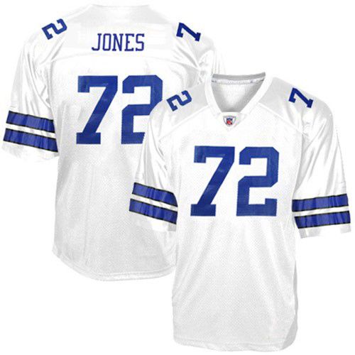 Dallas Cowboys NFL Legends White  Football Jersey  #72 Ed ''Too Tall'' Jones