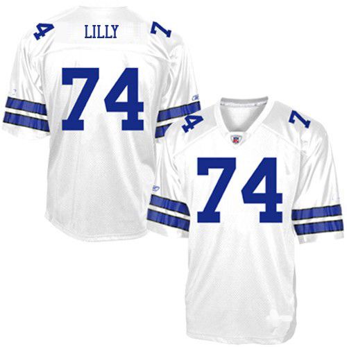 Dallas Cowboys NFL Legends White  Football Jersey #74 Bob Lilly