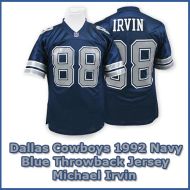 Dallas Cowboys 1992 NFL Navy Blue Jersey #88 Michael Irvin