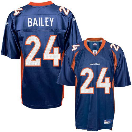 Denver Broncos NFL Navy Blue Football Jersey #24 Champ Bailey