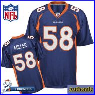 Denver Broncos NFL Authentic Blue Football Jersey #58 Von Miller