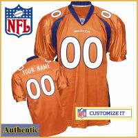Denver Broncos RBK Style Authentic Alt Orange Jersey (Pick A Player)