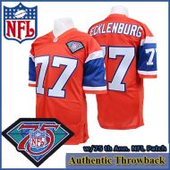 Denver Broncos 1994 Authentic Throwback Orange Jersey #77 Karl Mecklenburg