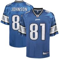 Detroit Lions NFL Light Blue Football Jersey #81 Calvin Johnson