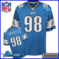 Detroit Lions NFL Authentic Blue Football Jersey #98 Nick Fairley