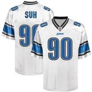 Detroit Lions NFL Authentic White Football Jersey #90 Ndamukong Suh