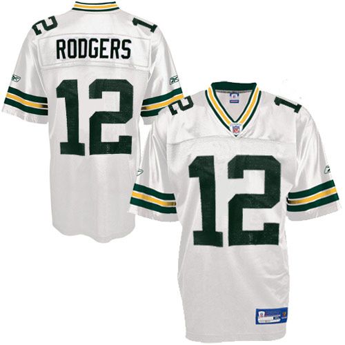 Green Bay Packers NFL White Football Jersey #12 Aaron Rodgers
